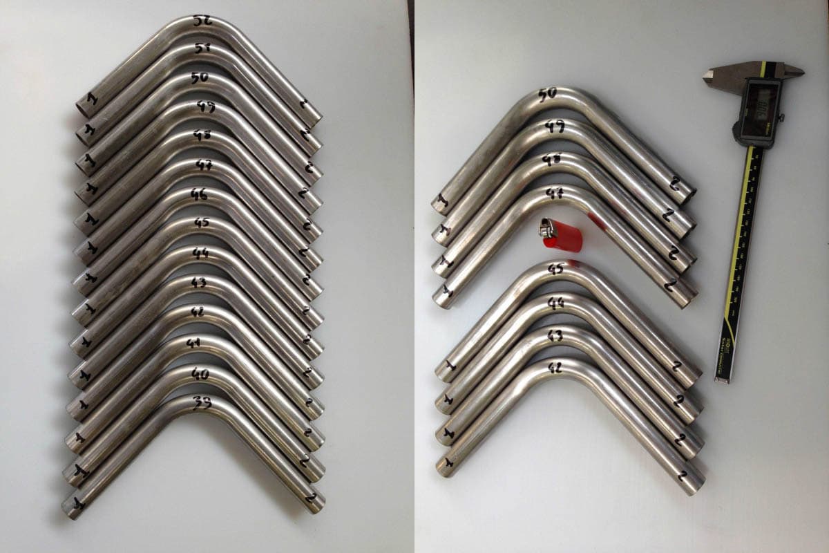 Tube inox cintré par enroulement à rayon très court